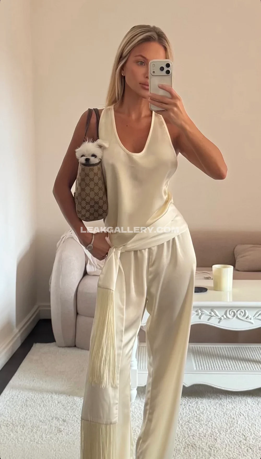 Gubernatar Silk Pajama Mirror Selfie OnlyFans Photo Leaked