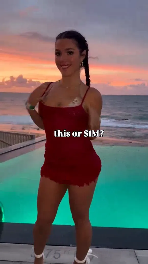 Hoesluvkinz Red Dress Poolside Pose OnlyFans Video Leaked