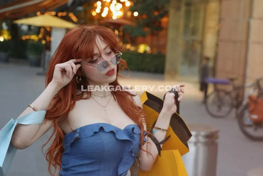 Imbrigittegrey Off Shoulder Blue Dress OnlyFans Photo Leaked