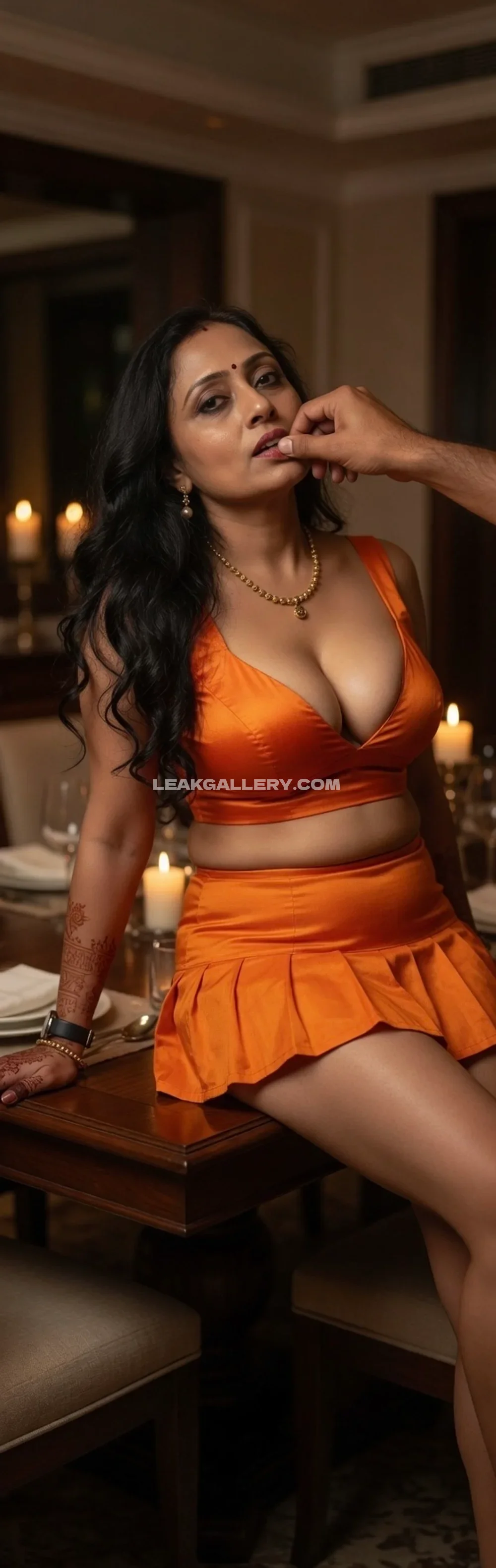 Indian_diva Orange Satin Top And Skirt OnlyFans Photo Leaked