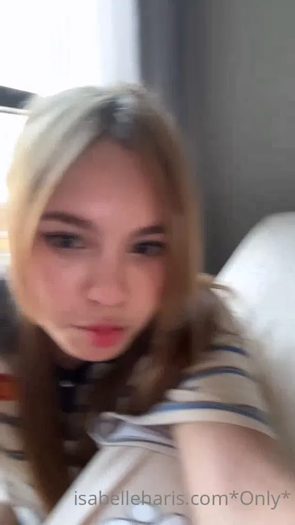 Isabelleharis Striped Top Selfie OnlyFans Video Leaked