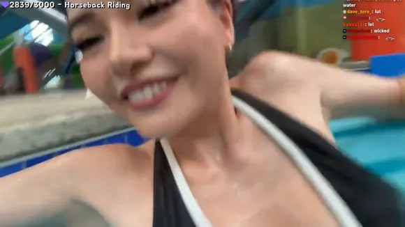 Katchii Black Swimsuit Cleavage OnlyFans Video Leaked