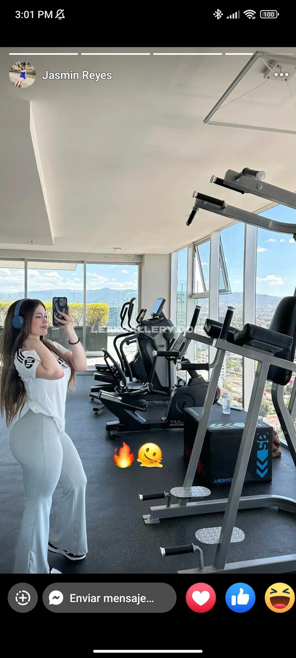 Jasmin.reyeshn Gym Selfie Pose OnlyFans Photo Leaked