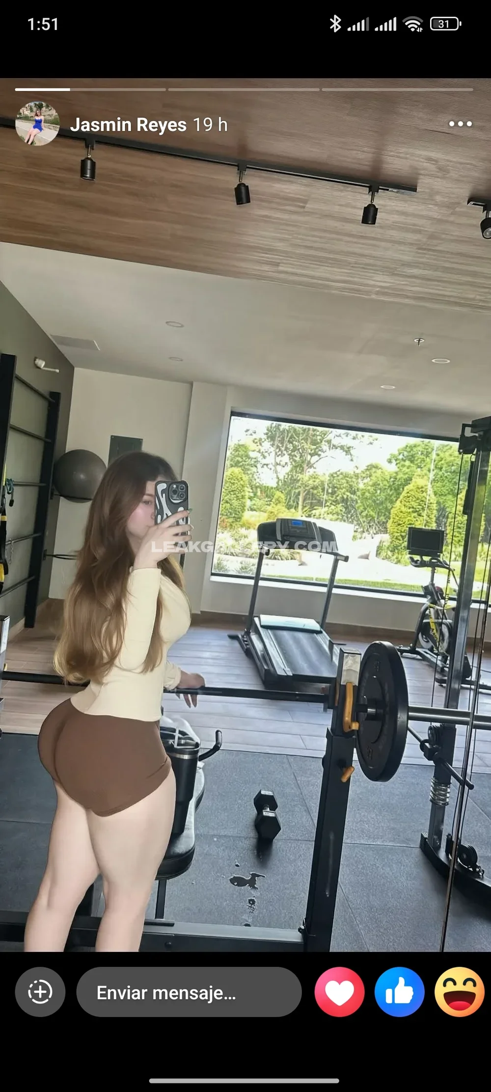 Jasmin.reyeshn Gym Mirror Selfie Pose OnlyFans Photo Leaked