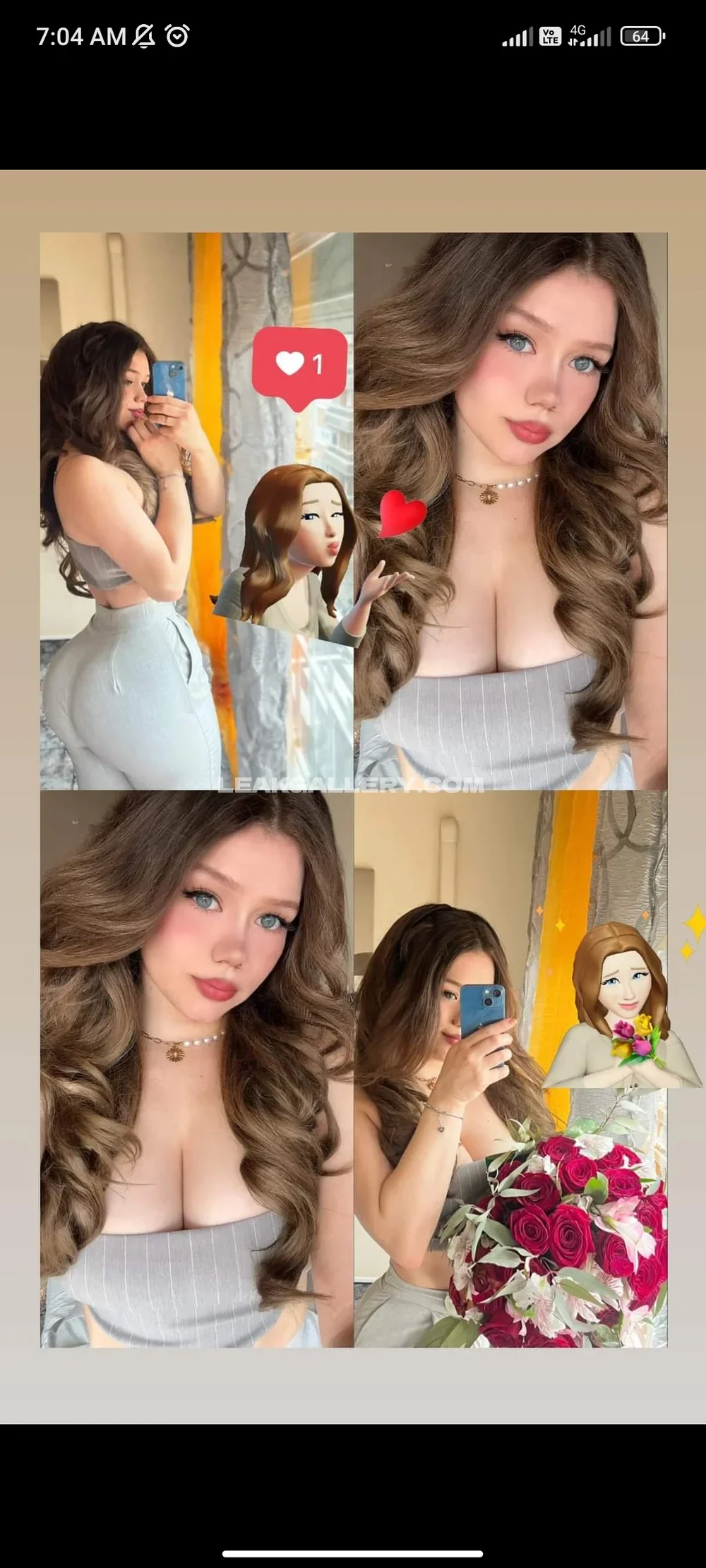 Jasmin.reyeshn Grey Crop Top Selfie OnlyFans Photo Leaked