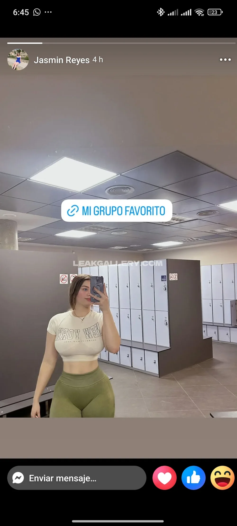 Jasmin.reyeshn Gym Crop Top Selfie OnlyFans Photo Leaked