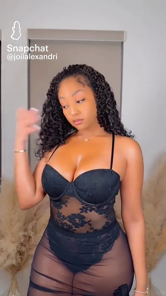 Joi Alexandri Sheer Black Lace Bodysuit OnlyFans Video Leaked