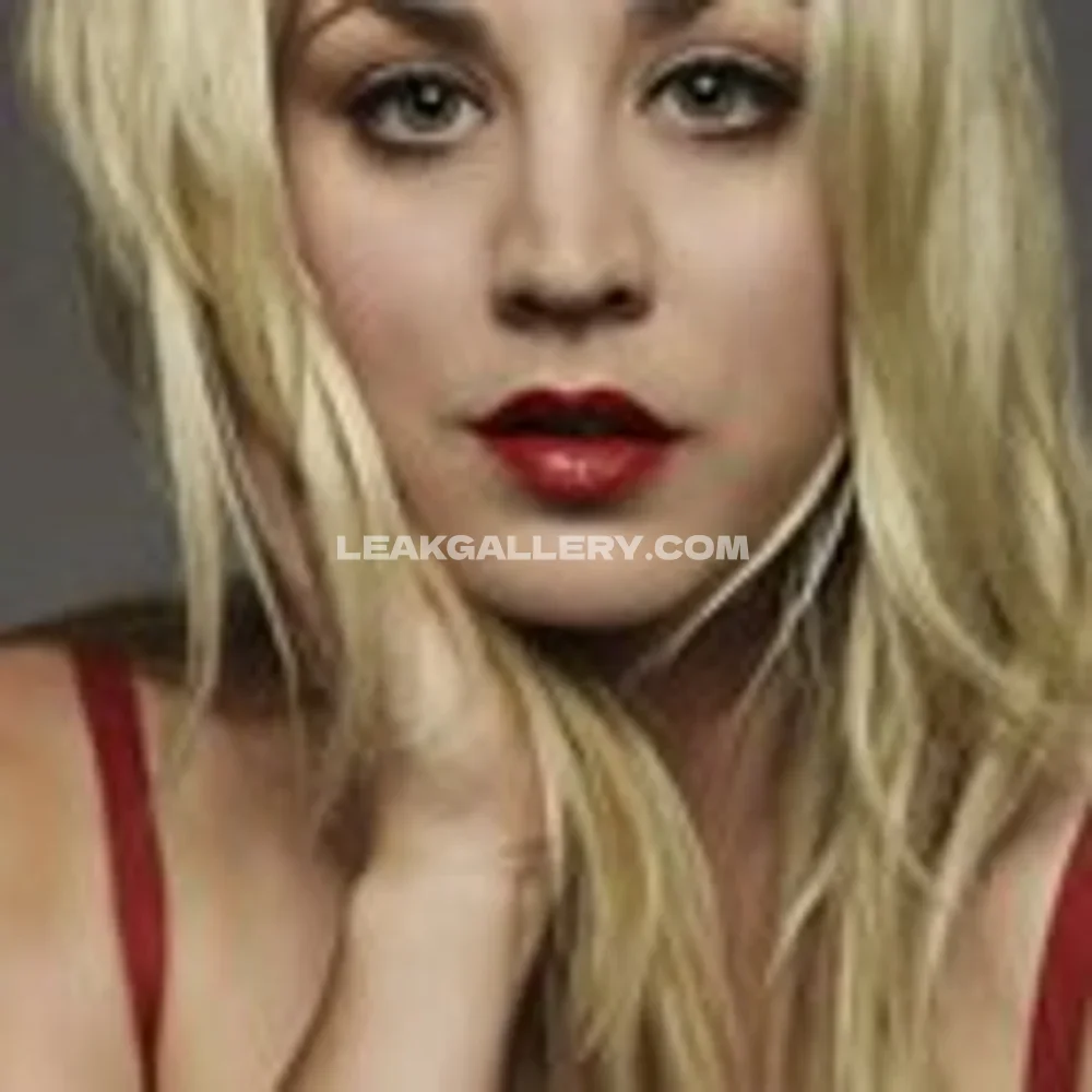 Kaleycuoco Red Lipstick Close Up OnlyFans Photo Leaked