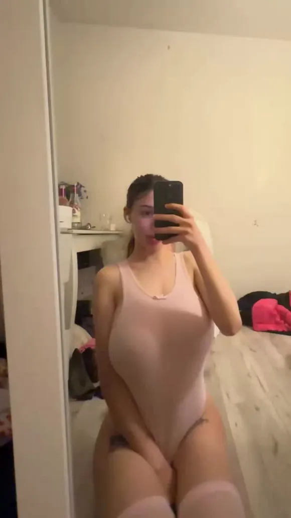 Katkixi Sheer Bodysuit Mirror Selfie OnlyFans Video Leaked