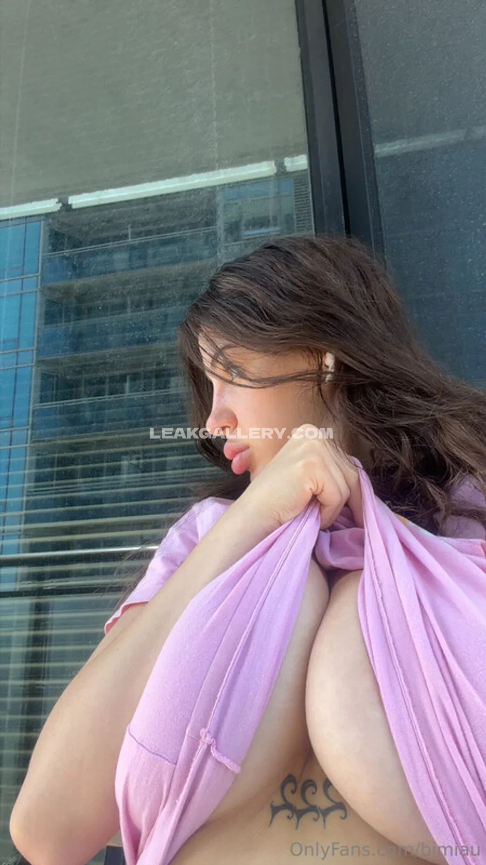 Katkixi Pink Top Side Profile OnlyFans Photo Leaked