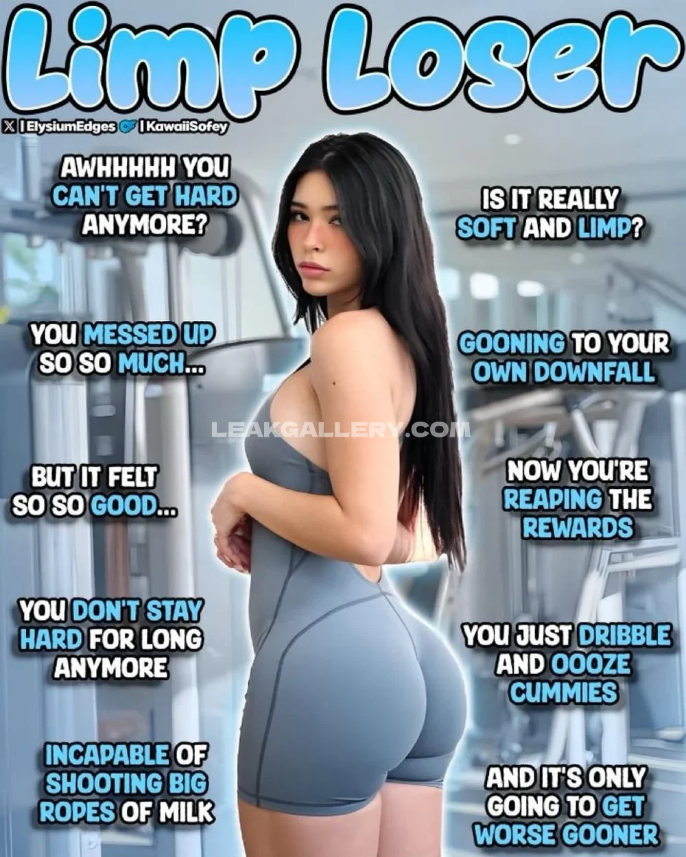 Kawaiisofey Grey Bodysuit Gym Pose OnlyFans Photo Leaked