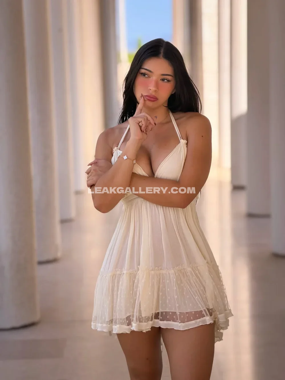 Kawaiisofey Sheer White Dress Pose OnlyFans Photo Leaked