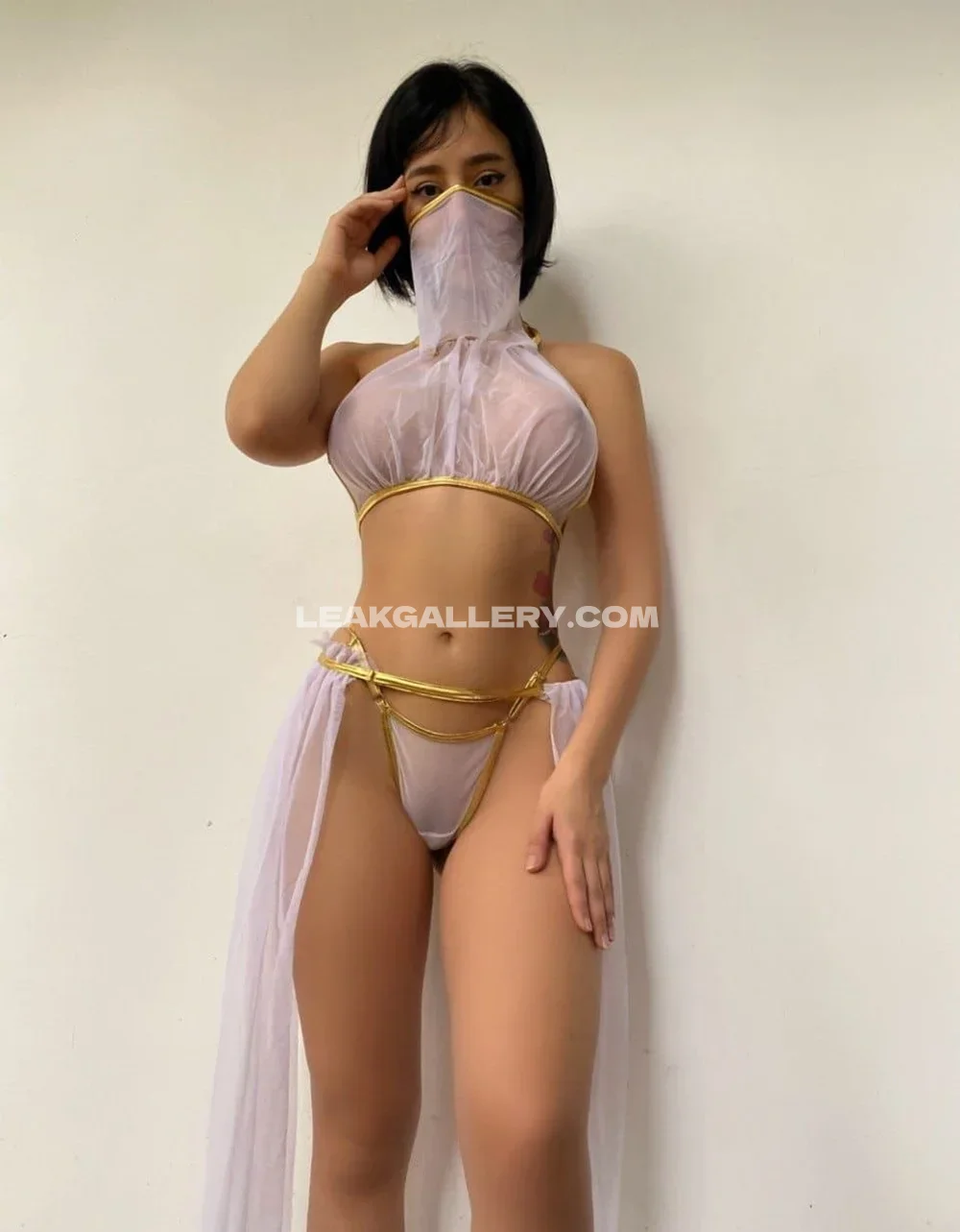 Key_chicaiza_ Sheer Bodysuit With Gold Trim OnlyFans Photo Leaked