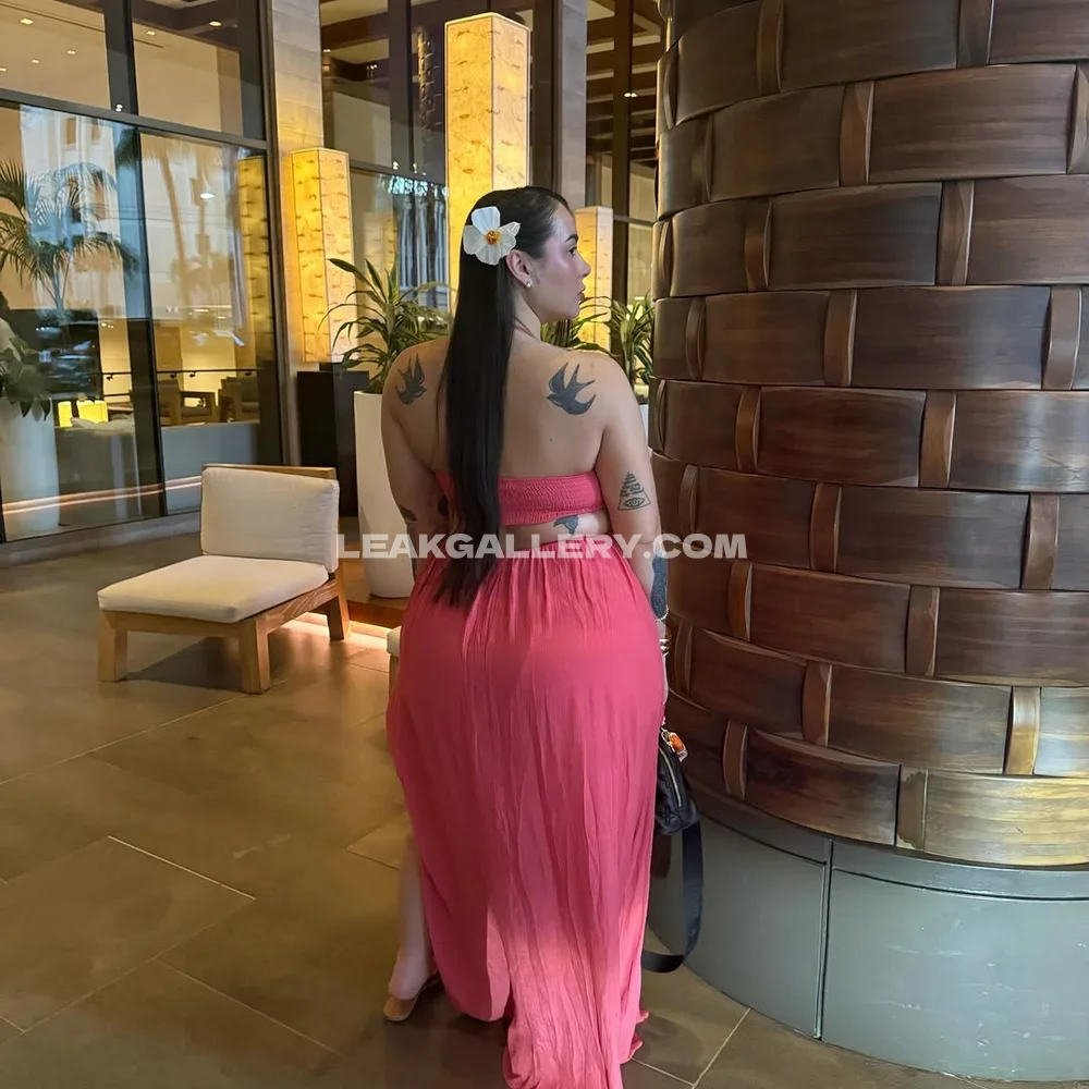 Kileylynn_ Back View In Pink Dress OnlyFans Photo Leaked
