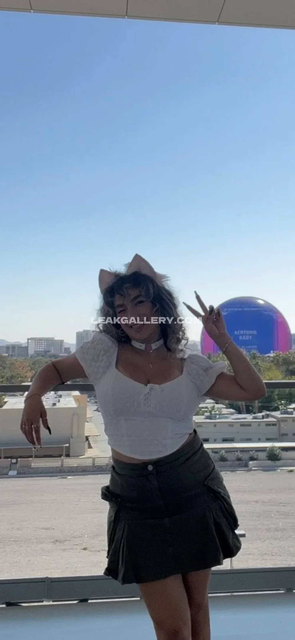 Leedah Cat Ears White Top OnlyFans Photo Leaked