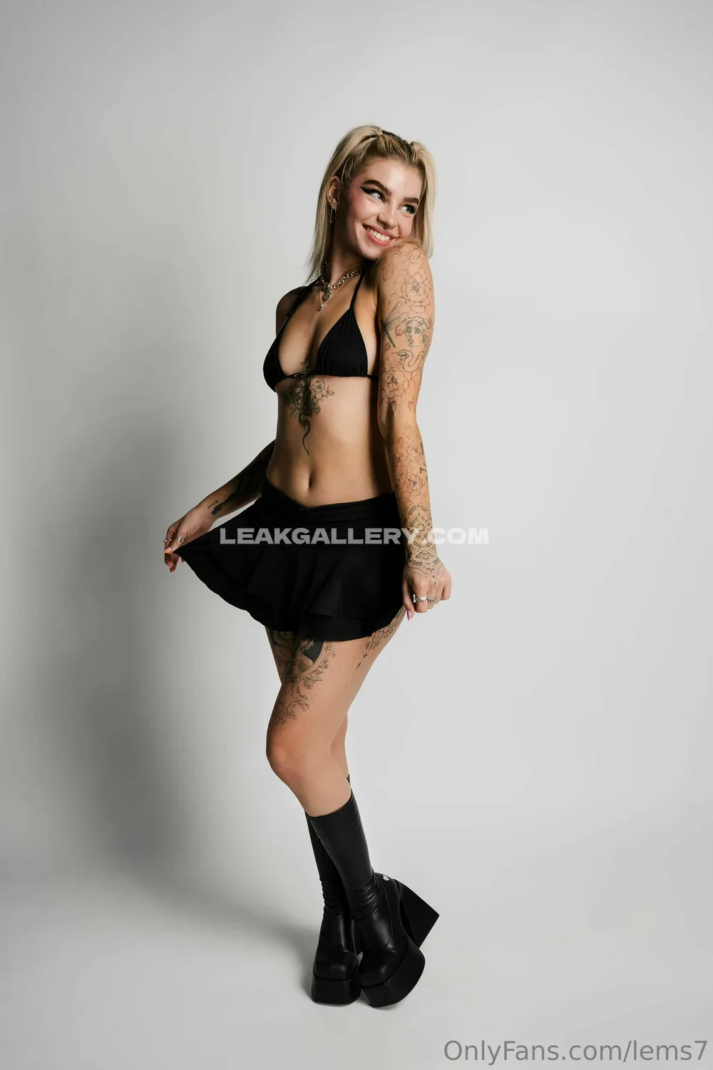 Lems7 Black Bikini Skirt Tease OnlyFans Photo Leaked