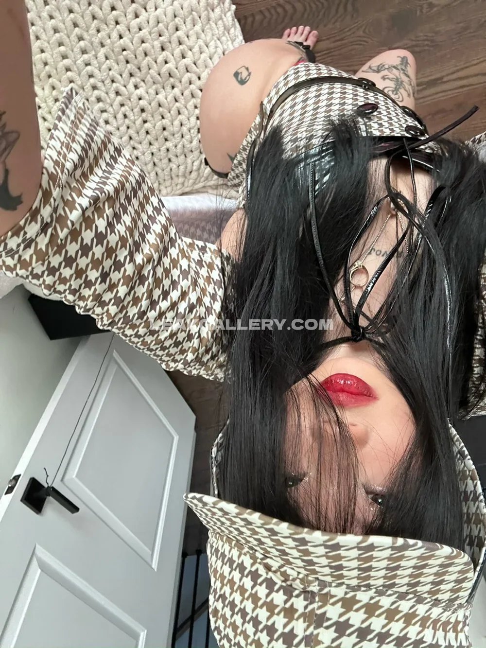Lenerox Houndstooth Bodysuit Tease OnlyFans Photo Leaked