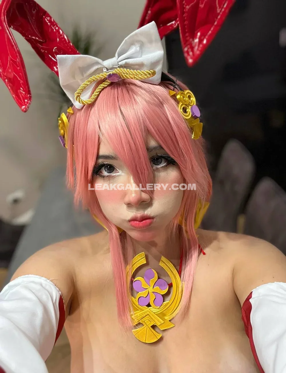 Lovingeli1 Pink Wig Cosplay Selfie OnlyFans Photo Leaked