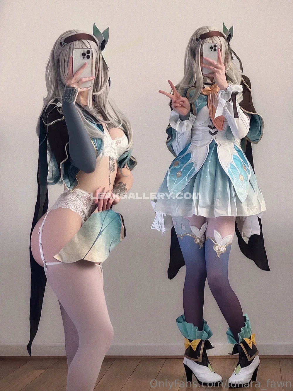 Lunara_fawn Dual Cosplay Mirror Selfie OnlyFans Photo Leaked