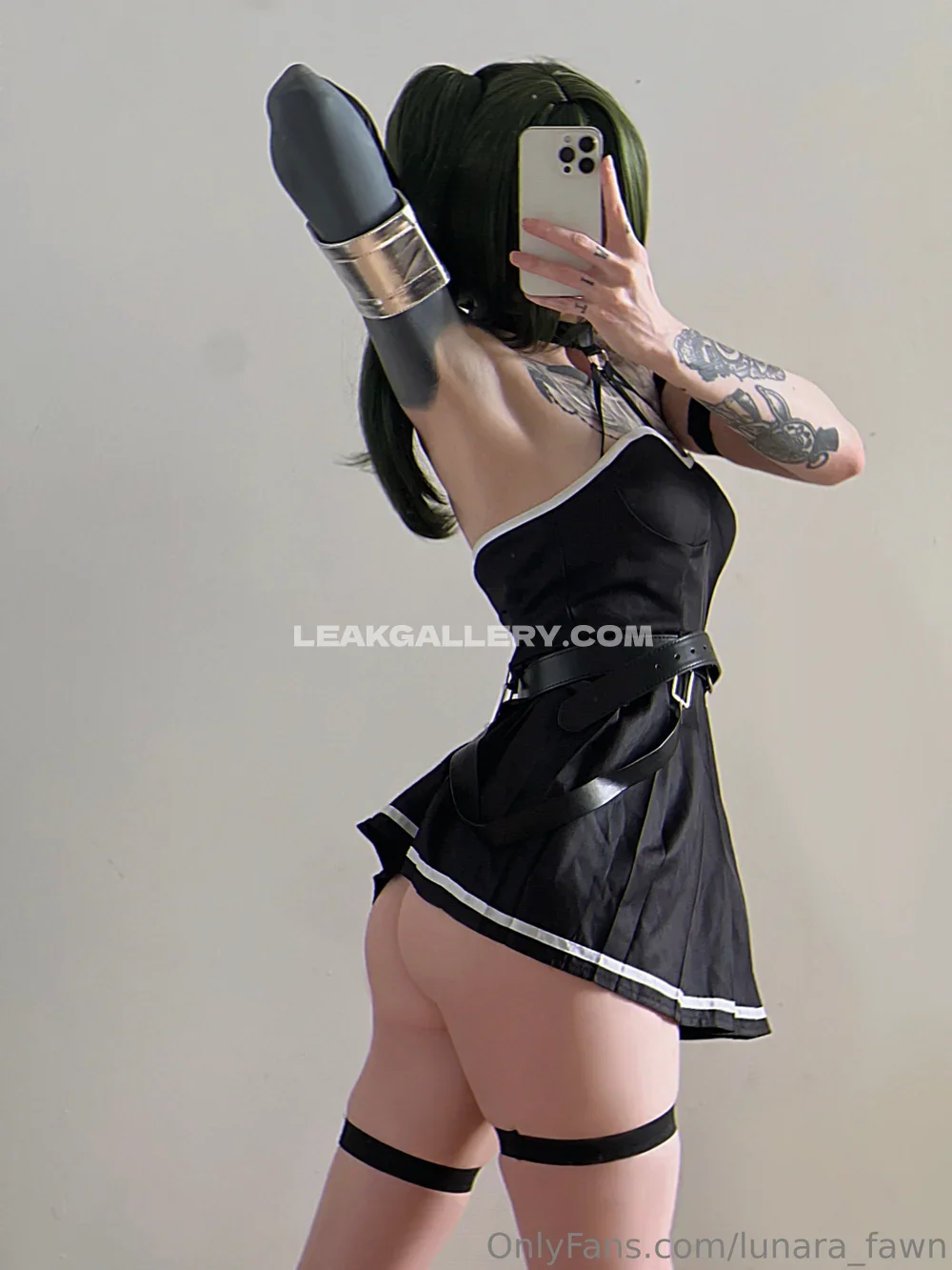 Lunara_fawn Black Maid Outfit Twerk OnlyFans Photo Leaked