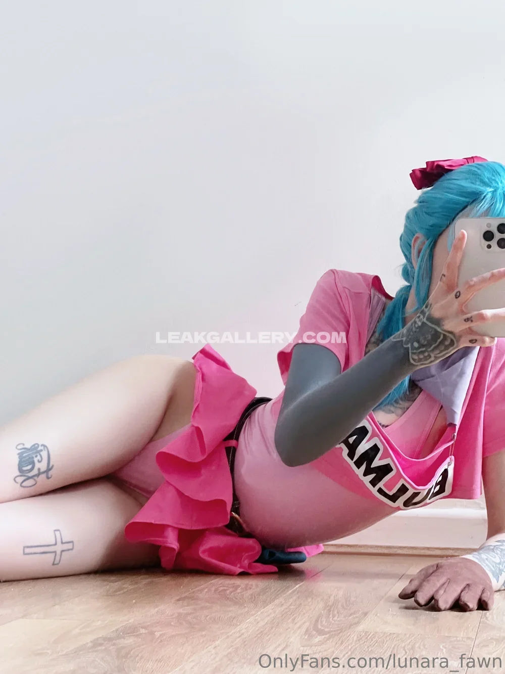Lunara_fawn Pink Ruffle Skirt Selfie OnlyFans Photo Leaked
