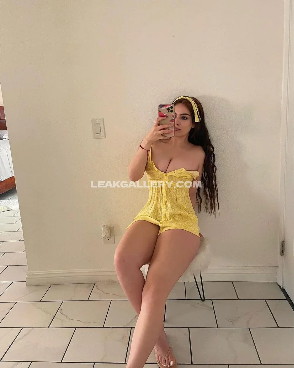 Magsmx Yellow Bodysuit Mirror Selfie OnlyFans Photo Leaked