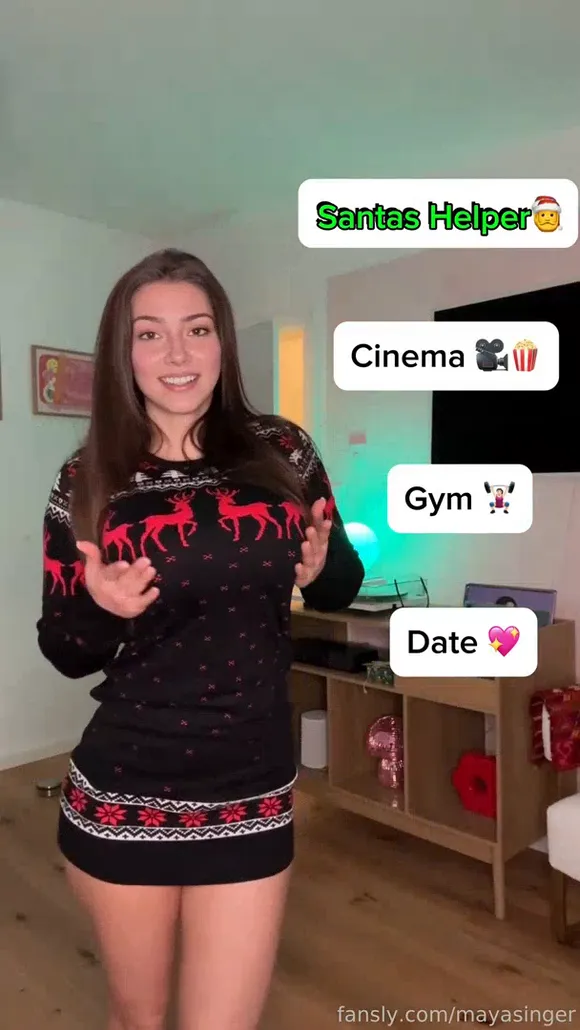 Mayasinger Holiday Sweater Pose OnlyFans Video Leaked