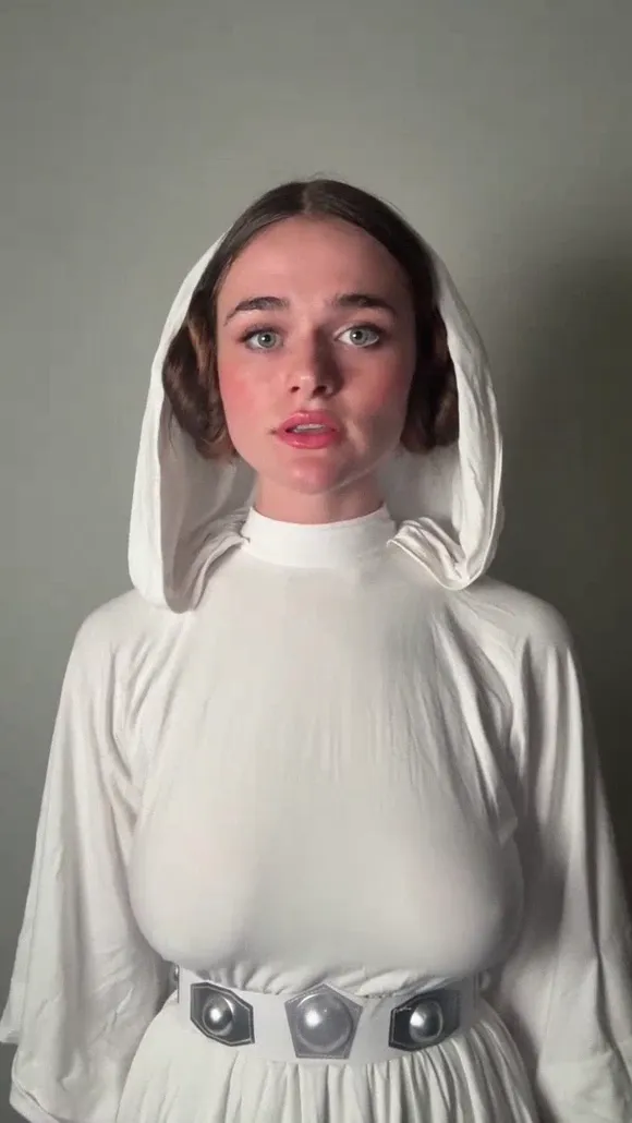 Meg Nut White Hooded Dress Pose OnlyFans Video Leaked