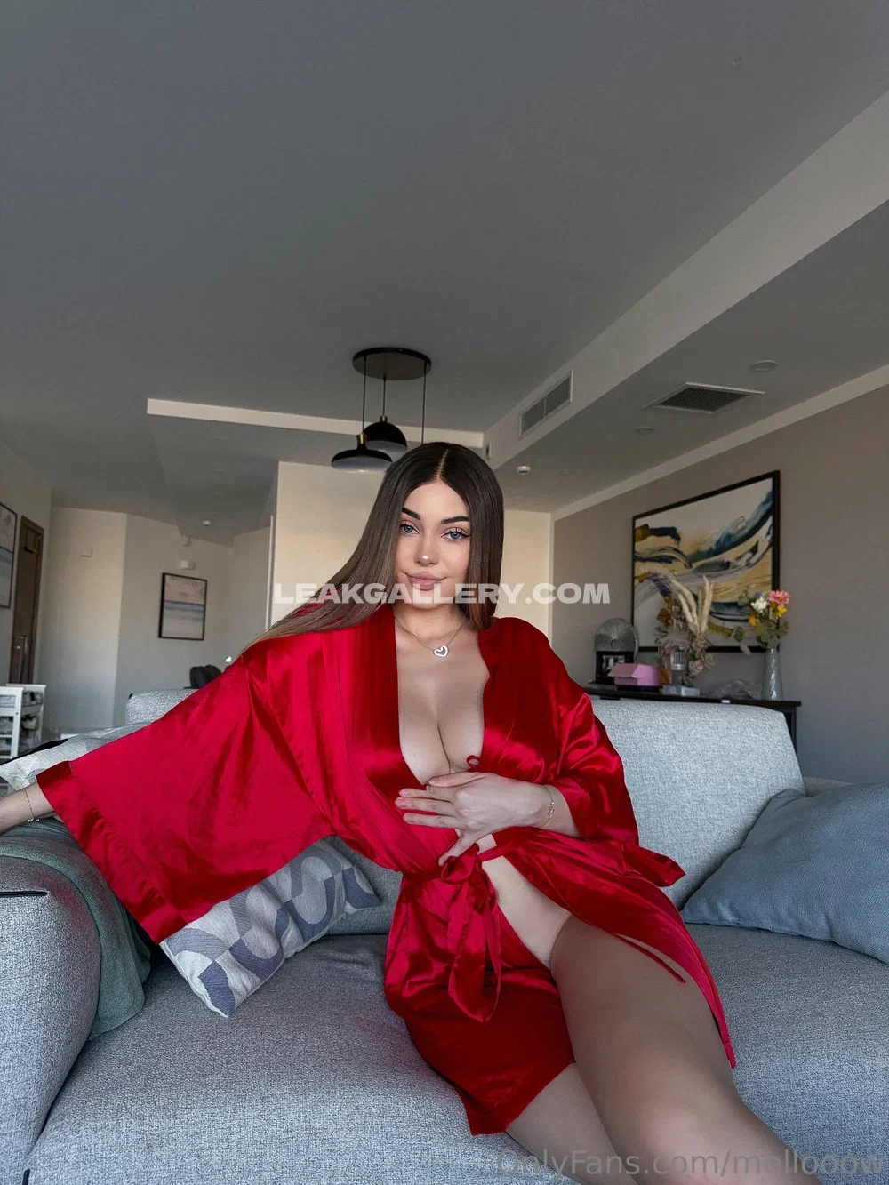 Mellooow Red Robe Tease OnlyFans Photo Leaked
