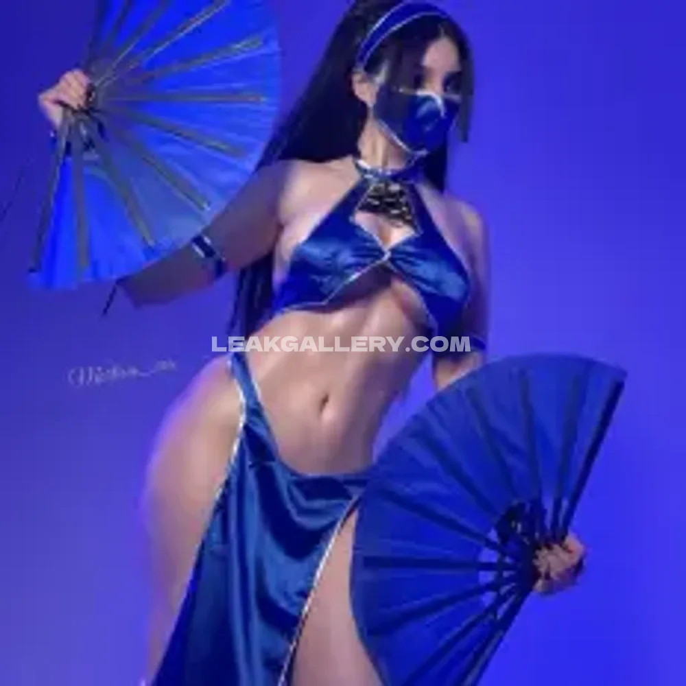 Mia_green_tea Blue Silk Fan Dance OnlyFans Photo Leaked