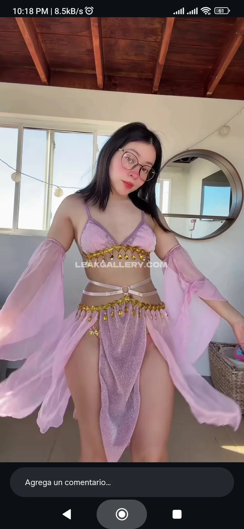 Miniakane_chavez Pink Belly Dance Costume OnlyFans Photo Leaked