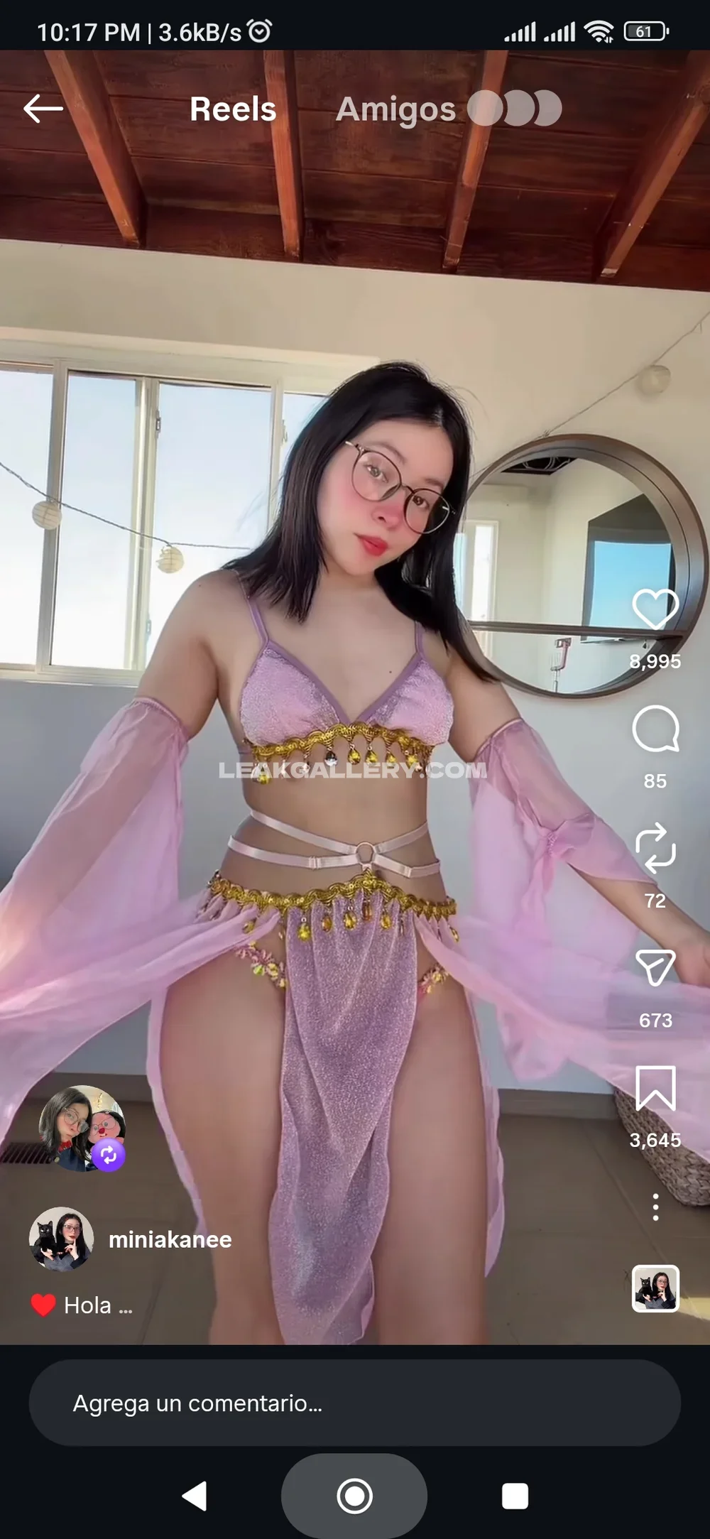 Miniakane_chavez Pink Belly Dance Costume OnlyFans Photo Leaked