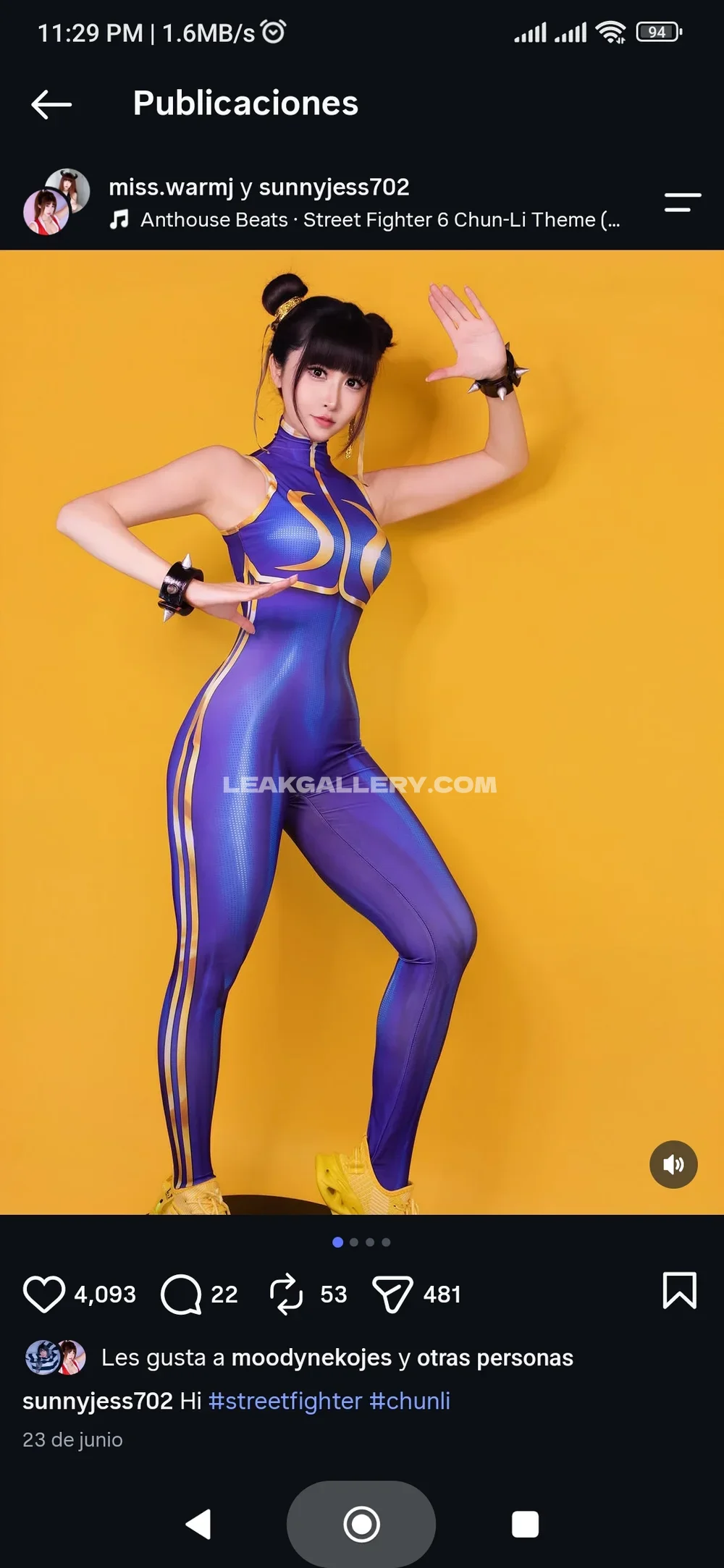Misswarmj Chun Li Cosplay Pose OnlyFans Photo Leaked