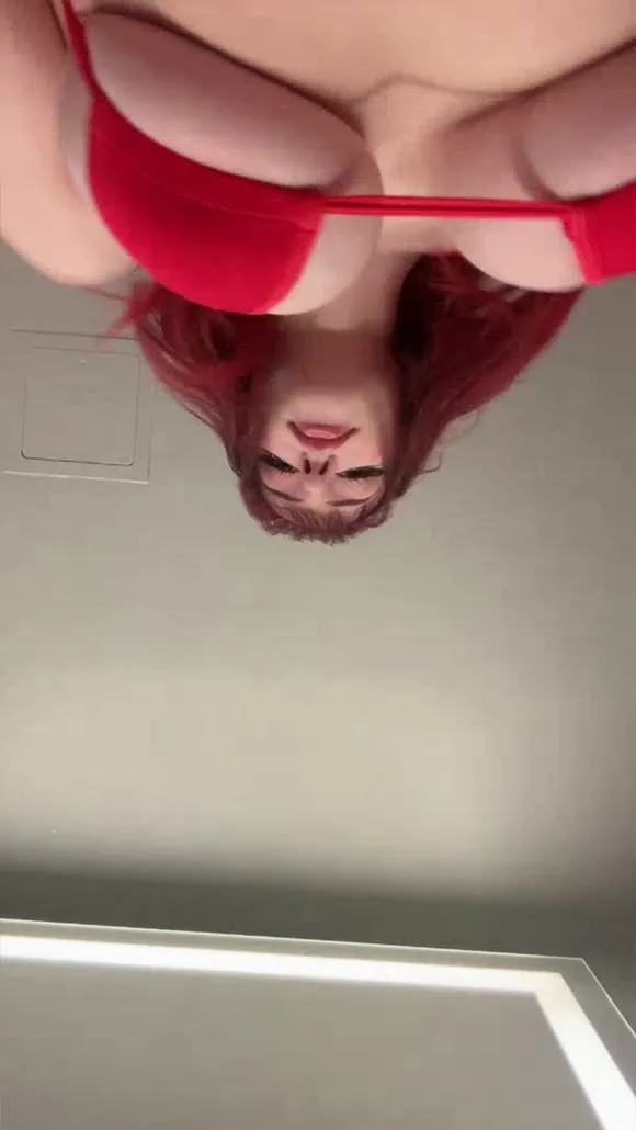 Morgpie Red Bra Upside Down OnlyFans Video Leaked