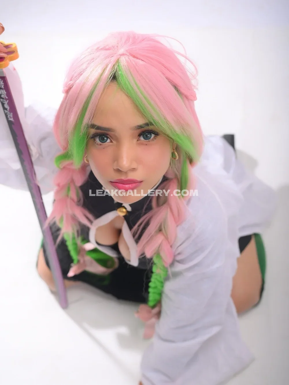 Muskankaria Pink And Green Wig Cosplay OnlyFans Photo Leaked