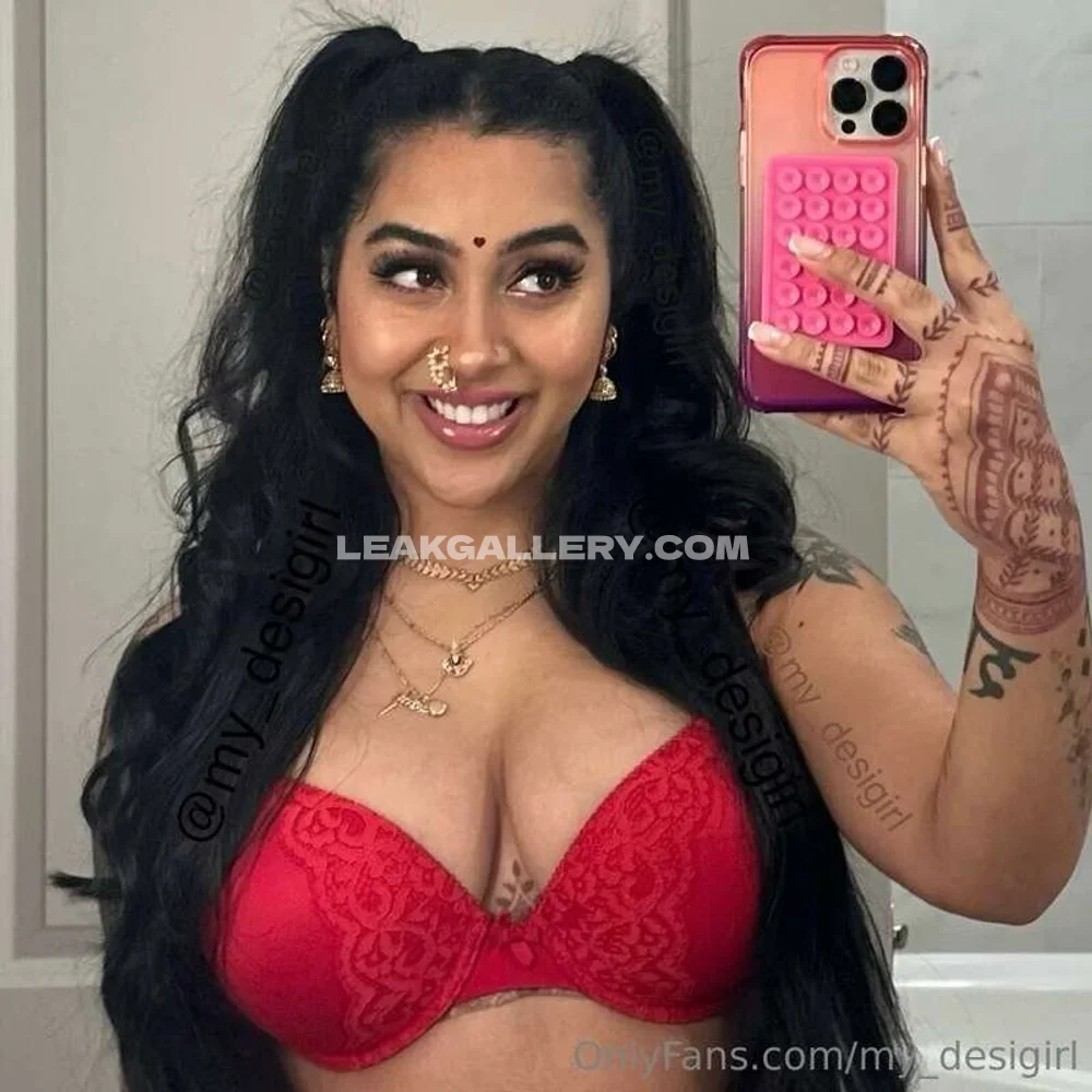 My_desigirl Red Lace Bra Tease OnlyFans Photo Leaked