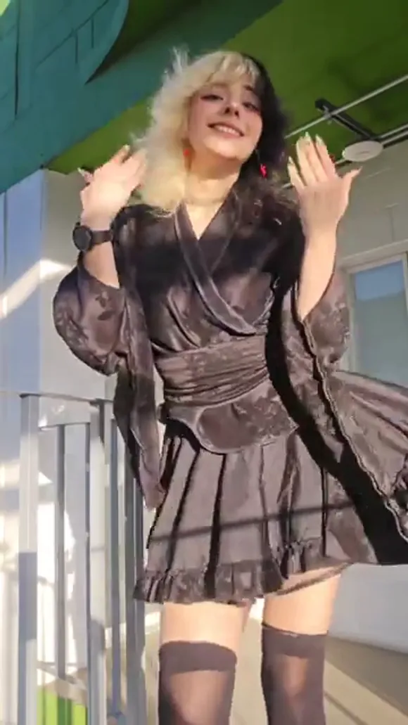 Nathali_the_killer Black Dress Outdoor Pose OnlyFans Video Leaked