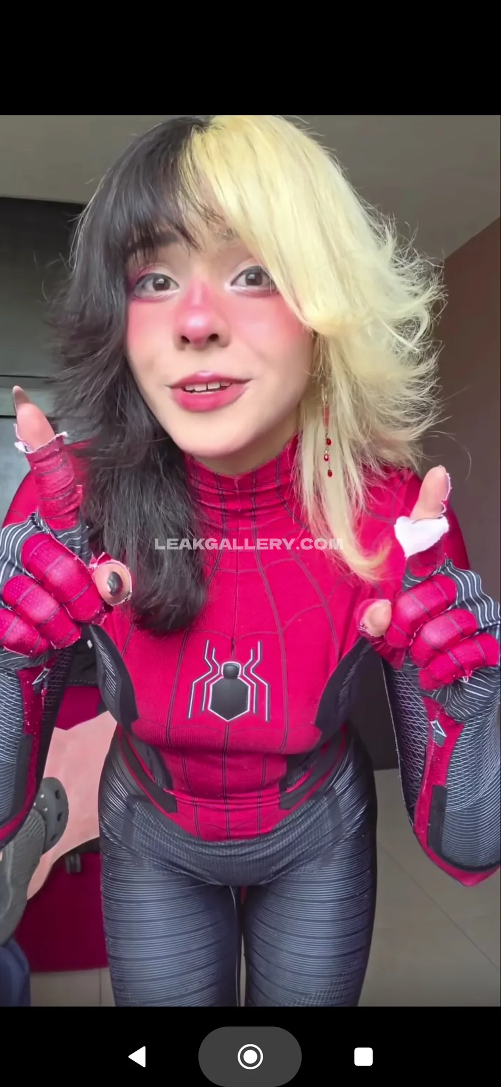 Nathali_the_killer Spidergirl Costume Thumbs Up OnlyFans Photo Leaked