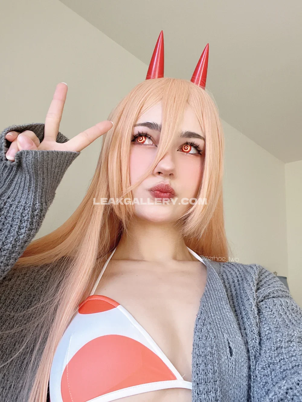 _nineiota Devil Horns Bikini Pose OnlyFans Photo Leaked