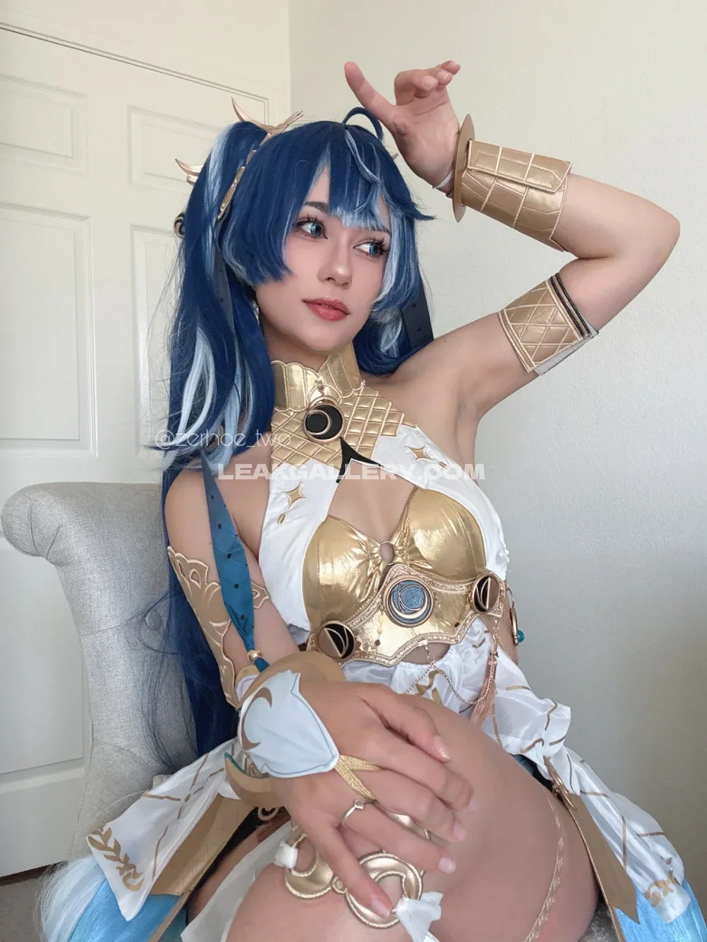 _nineiota Blue Wig Cosplay Pose OnlyFans Photo Leaked
