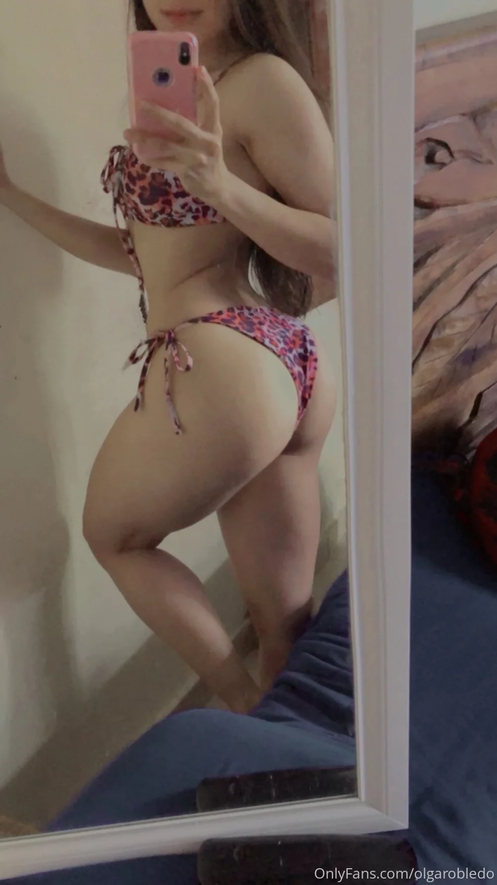 Olga Robledo Leopard Bikini Mirror Selfie OnlyFans Photo Leaked