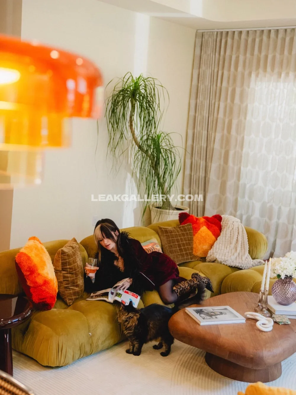 Peachjars Cozy Velvet Dress Lounging OnlyFans Photo Leaked
