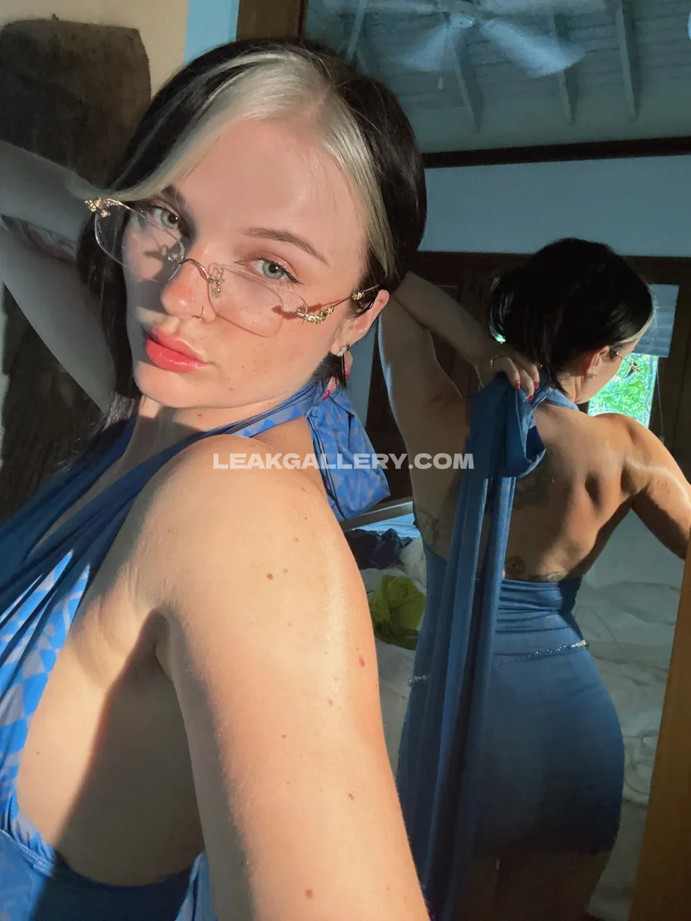 Peachjars Blue Dress Back View OnlyFans Photo Leaked