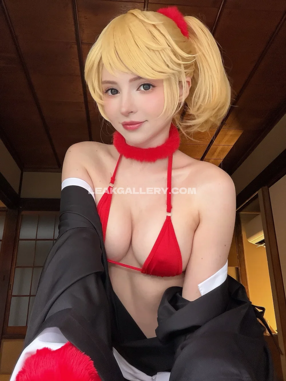 Peachmilky_ Red Bikini Top Tease OnlyFans Photo Leaked