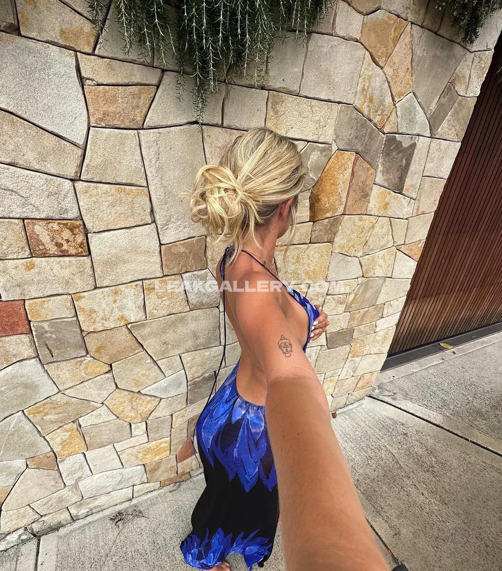 Phoebeisobelx Blue Dress Back View OnlyFans Photo Leaked