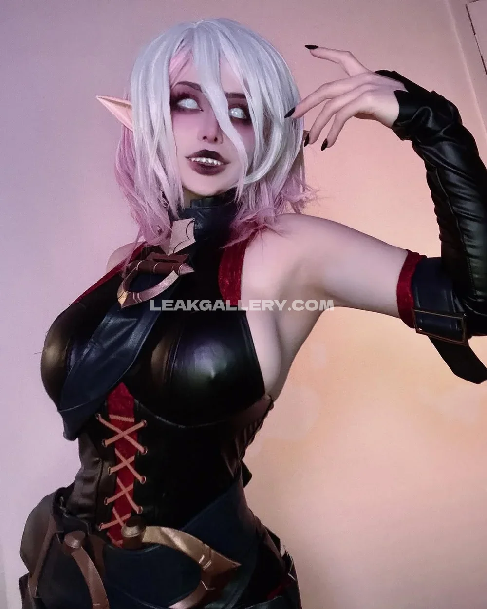 Pink Chyu Elf Ears Cosplay Pose OnlyFans Photo Leaked