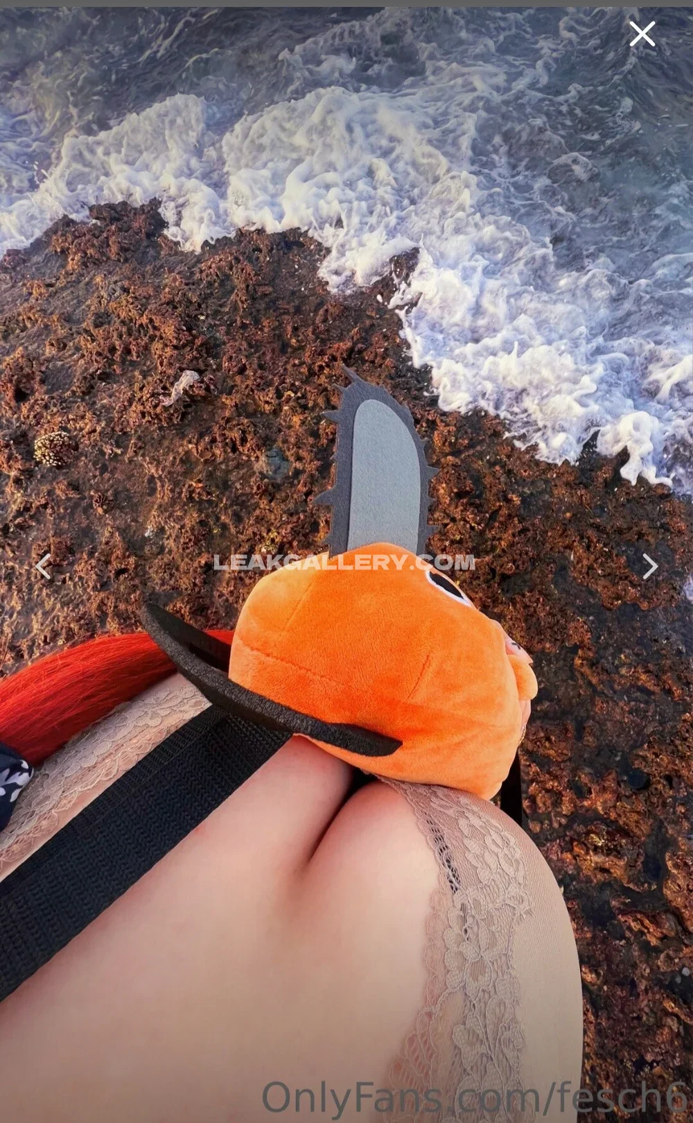 Queenfesch6 Lace Bra With Plush Chainsaw OnlyFans Photo Leaked