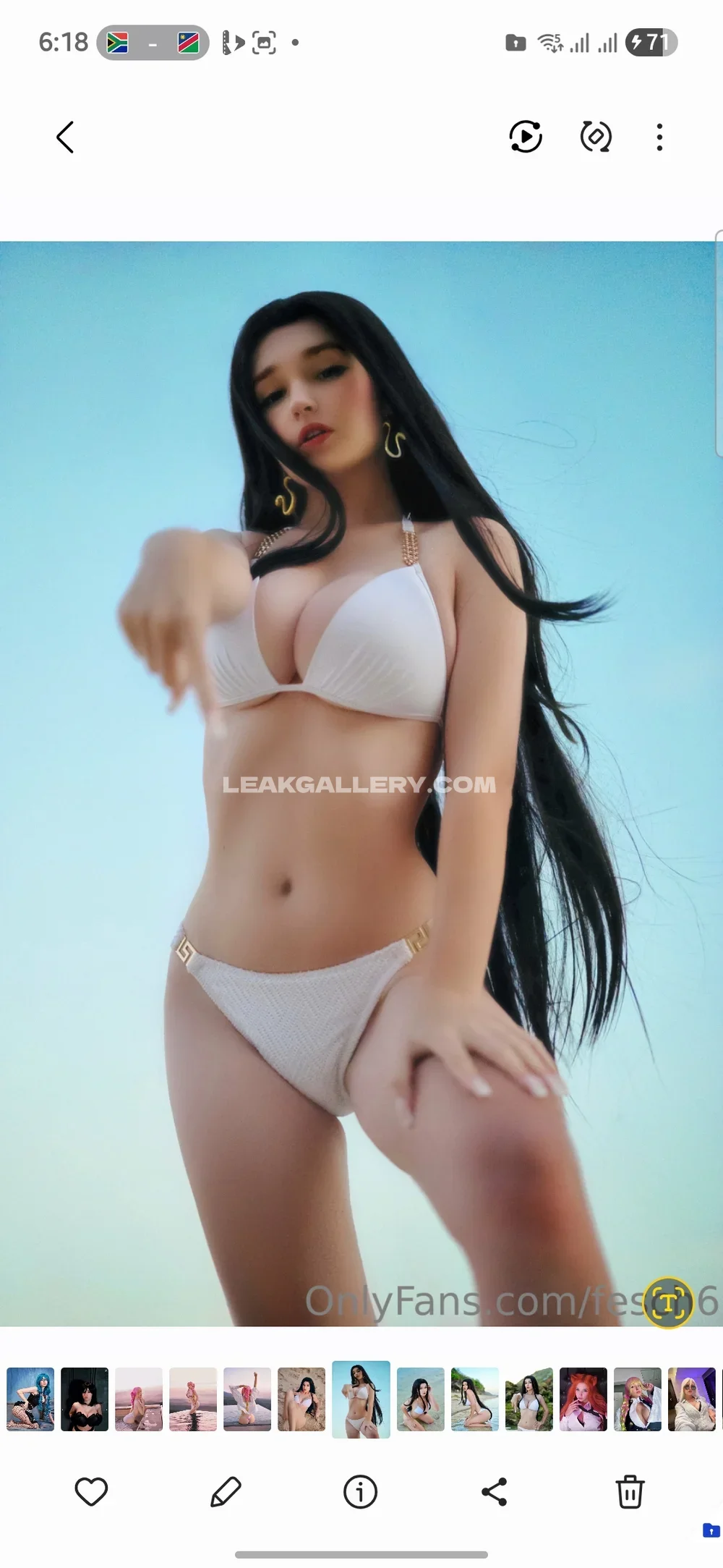 Queenfesch6 White Bikini Pose OnlyFans Photo Leaked