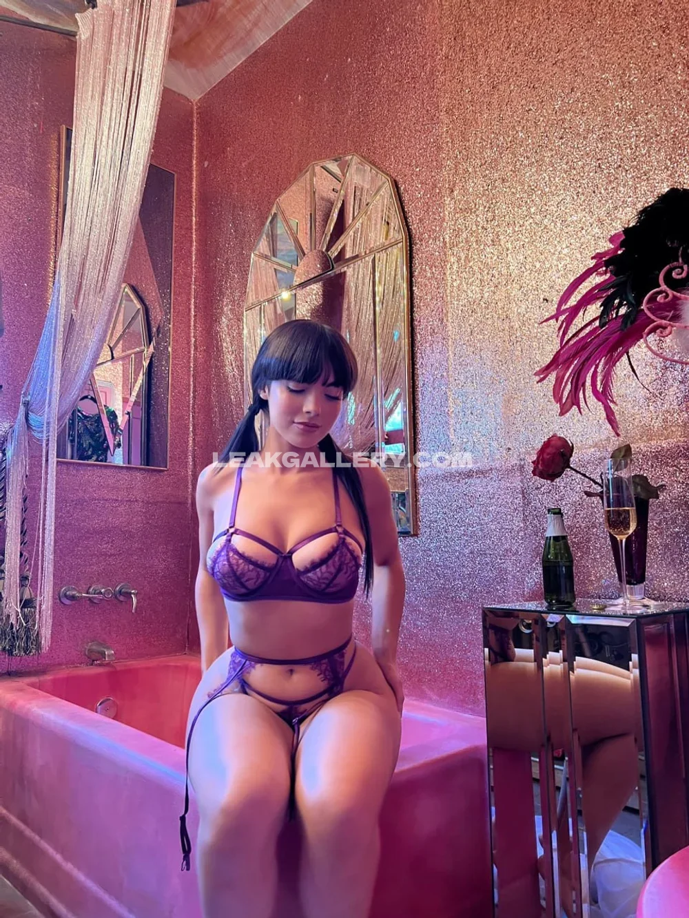Salomelons Purple Lace Bra Tease OnlyFans Photo Leaked