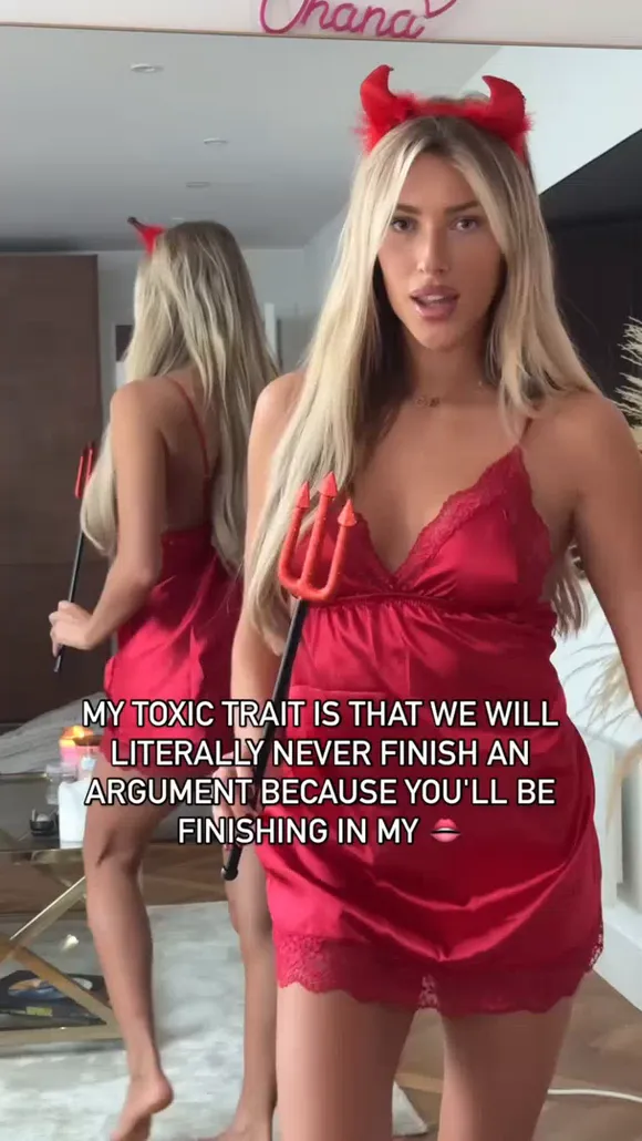 Margaux Sinclair Red Devil Dress Tease OnlyFans Video Leaked